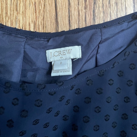 J. Crew Navy Swiss Dot Dress - Picture 2 of 4